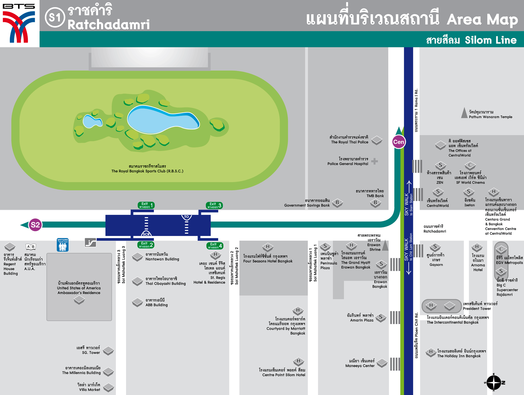 bản đồ trạm Ratchadamri