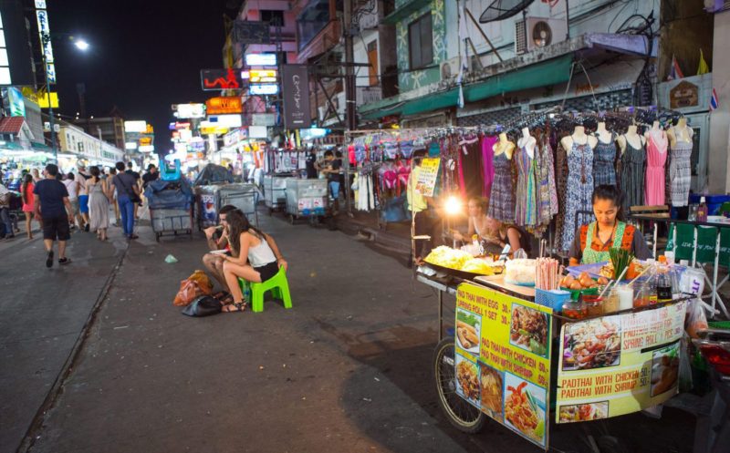 street food ở khu khao san Bangkok