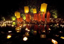 Lễ hội thả đèn hoa đăng Loy Krathong ở Thái Lan. Photo: GettyImages